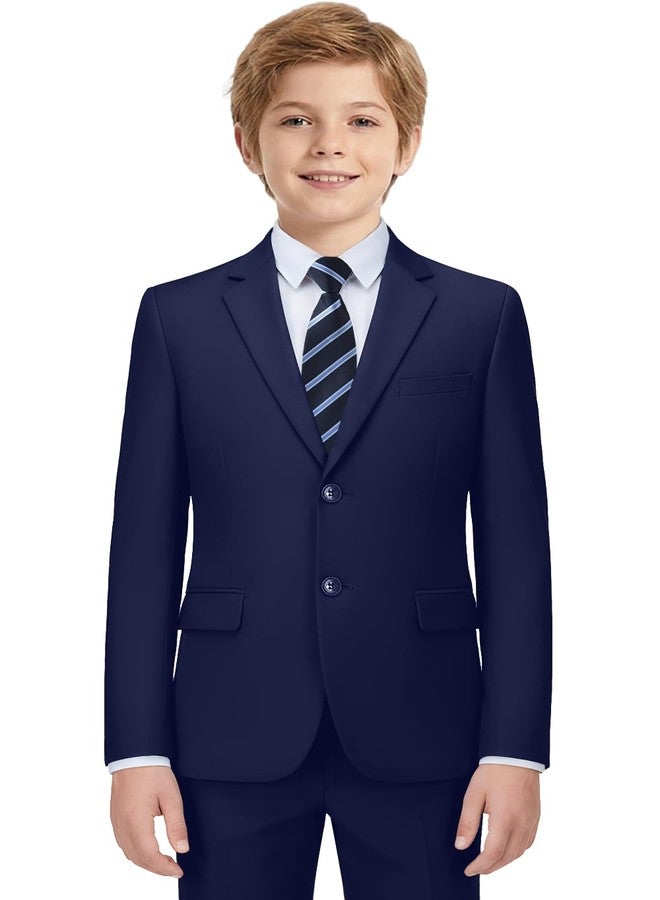 SaiLiiny Toddler Boys Suits Size 8 Navy Blue Kids Ring Bearer Outfits for Boy - Image 1